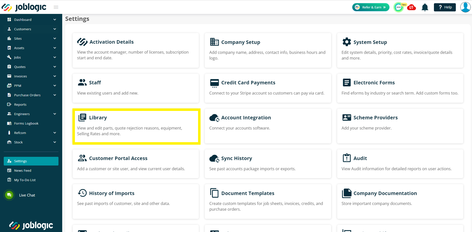 Log Job Templates - User Guide | Support | Joblogic®